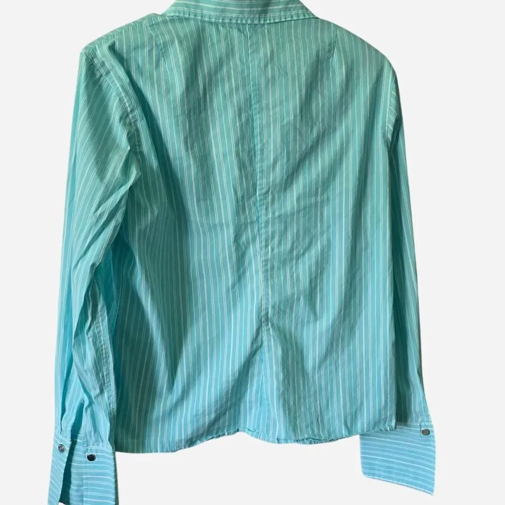 Michael Kors Women's Blue Striped Blouse